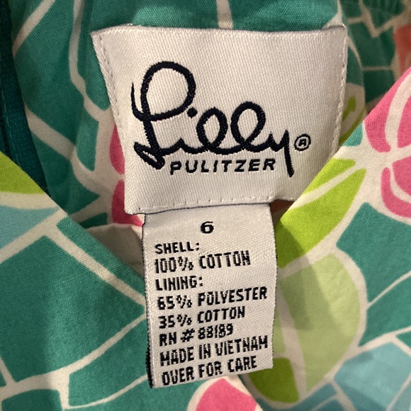 Lilly Pulitzer White Label Candy Halter Dress in Tile Green Cote D Azur - Picture 5 of 5